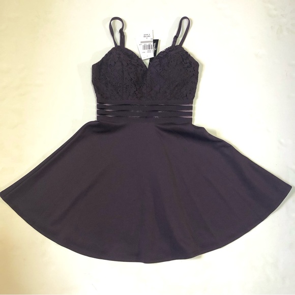 NWT Speechless Fit & Flare Party Dress Plum 0 - Picture 5 of 14